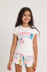 Sesame World Cartoon Characters Set – Off White